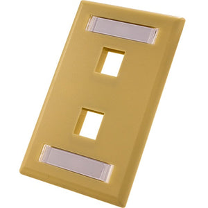 2-Port Wall Plate With ID Window (Pack of 50)