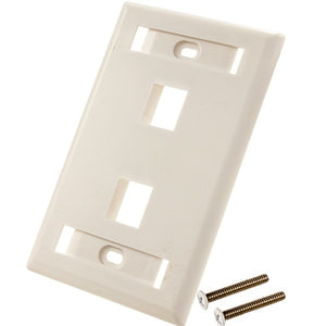 2-Port Wall Plate With ID Window (Pack of 50)