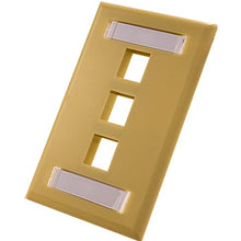 3-Port Wall Plate With ID Window (Pack of 50)