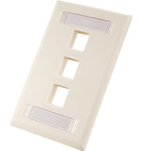 3-Port Wall Plate With ID Window (Pack of 50)