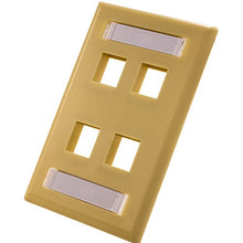 4-Port Wall Plate With ID Window (Pack of 50)