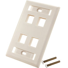 4-Port Wall Plate With ID Window (Pack of 50)
