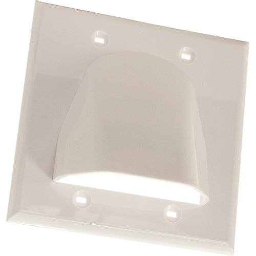 Wall plate Double Gang With Feedthrough Recessed White 307-515R/2G/WH (Pack of 50)