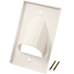 Wall plate Single Gang With Feedthrough Recessed White 307-511R/1G/WH (Pack of 50)