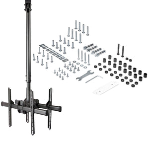 Dual TV Ceiling Mount Back to Back Heavy Duty Hanging Dual Screen Mount with Adjustable