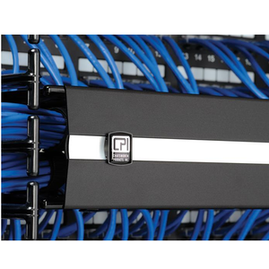 Evolution Black Horizontal Cable Manager without Cable Pass-Through Ports 3U x 19'' EIA x 8.2''D CPI 35442-703