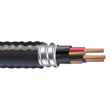 600-3 Teck 90 Bare Copper Aluminum Interlocked Armored Cable With Ground 1KV