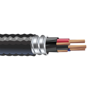 600-3 Teck 90 Bare Copper Aluminum Interlocked Armored Cable With Ground 1KV