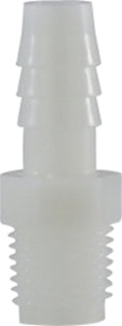 3/8" X 1/2" Hose Barb X MIP White Nylon Adapter 33014W