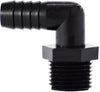 3/8 X 3/8 Hose Barb X MIP Black Polyethylene Elbow 33042B