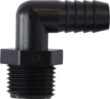 3/4 X 3/4 Hose Barb X MIP Polypropylene Elbow 33314P