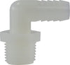 3/4 X 3/4 Hose Barb X MIP White Nylon Elbow 33314W