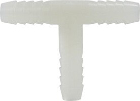 1/4 White Nylon Hose Barb Tee 33422W