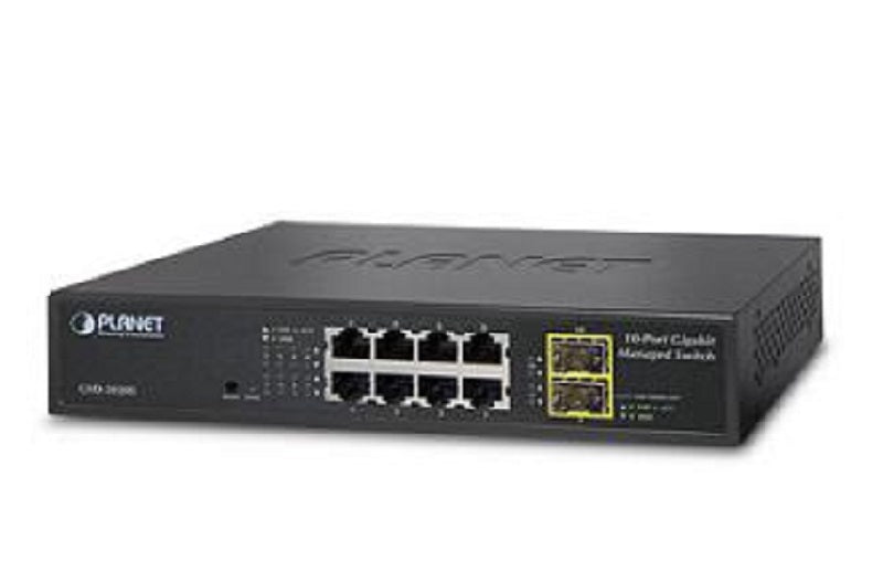 Planet GSD-1020S IPv6 Managed 8-Port + 2-Port SFP Gigabit Ethernet Swi