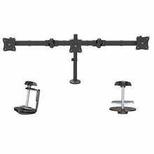 Desk Mount Triple Monitor Arm Ergonomic VESA 3 Monitor Mount up to 27 Articulating & Height Adjustable Pole Mount