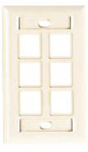 Faceplate, Multimedia; 1 Gang; 6 Ports; UMJ OPTICAL FPSR0600