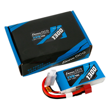 Gens Ace 1300mAh 2S1P 7.4V 45C Lipo Battery Pack With Deans Plug