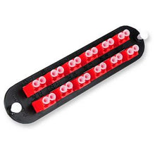 Closet Connector Housing Panel Ceramic 24-Fibers Singlemode/Multimode 12-Adapters Keyed/Non Keyed LC Duplex Red CORNING-C CCH-CP24-LA
