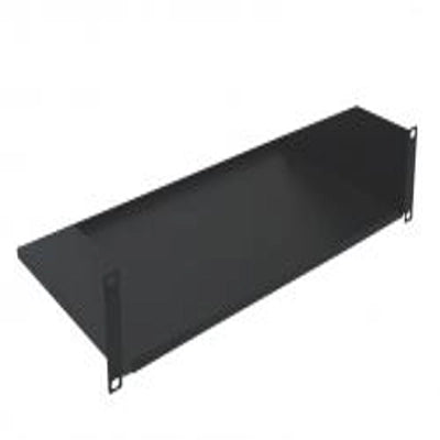 10 Inch Deep Solid Bottom Shelf Rack Single Sided 2U (1-Pack)