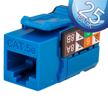 CAT5E Keystone Jack With Data Grade RJ45 8×8 (Pack of 25)
