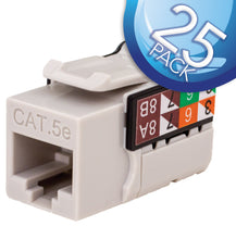 CAT5E Keystone Jack With Data Grade RJ45 8×8 (Pack of 25)