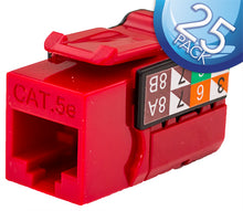 CAT5E Keystone Jack With Data Grade RJ45 8×8 (Pack of 25)