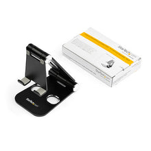 Adjustable Multi Angle Ergonomic Cell Phone Stand for Desk Portable Black