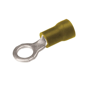 Burndy BA10E38 12-10 AWG 3/8" Stud 1 Hole Copper Terminal Ring Tongue Vinyl Lug Yellow