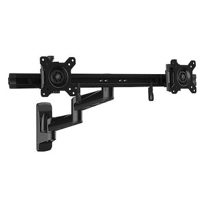 Wall Mount Dual Monitor Arm Articulating Ergonomic VESA Wall Mount for 2x 24 Displays