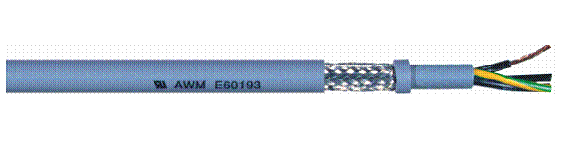 19 AWG 3 Cores 24/32 Stranded BC FLEX-UL-CP Shielded CSA/CE PUR Power And Control Cable 1711903