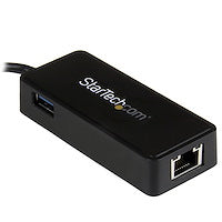 USB-C to Gigabit Network Adapter with Extra Thunderbolt 3 port compatible Powered directly from the USB port