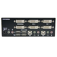 2 Port Dual DVI USB KVM Switch with Audio & USB 2.0 Hub Multimedia Computers