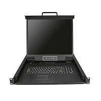 8 Port Rackmount KVM Console w/ 6ft Cables Integrated KVM Switch w/ 19" LCD Monitor Fully Featured 1U LCD KVM Drawer