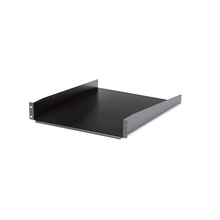 2U Server Rack Shelf Universal Rack Mount 22" Deep Cantilever Tray Steel Holds Upto 50lbs For 19" Network Equipment Rack Black