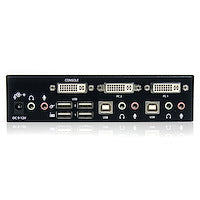 2 Port High Resolution USB DVI Dual Link KVM Switch with Audio a Single Console