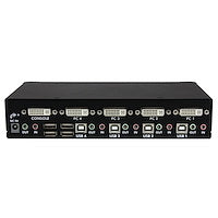 4 Port High Resolution USB DVI Dual Link KVM Switch with Audio Long-Term Durability