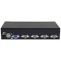 4 Port 1U Rackmount USB PS/2 KVM Switch with OSD
