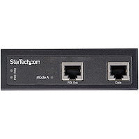 Rugged PoE Injector 30W 802.3at PoE+ Midspan 48V-56VDC IP-30 Aluminum Housing 48V-56V DC DIN Rails