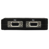 2 Port Black USB KVM Switch Kit with Audio and Cables