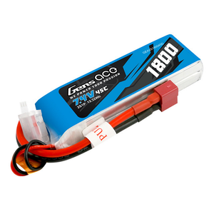 Gens Ace 1800mAh 2S1P 7.4V 45C Lipo Battery Pack With Deans Plug