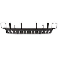 1U 19" Horizontal Cable Management Panel Front and Rear Mount Black