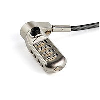 3-in-1 Universal Laptop Cable Lock 4-Digit Combination Laptop/Desktop Security Cable Lock Compatible Wedge Slot Computer