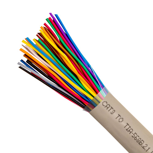 24 AWG 50 Pair Gray Solid Bare Copper UTP CAT3 Cable