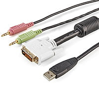 6 ft 4" 1 USB DVI Video KVM Cable with Audio and Microphone all in One Cable