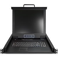 16 Port Rackmount KVM Console w/ 6ft Cables Integrated KVM Switch w/ 17" LCD Monitor Fully Featured Black