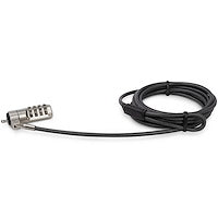 4 Digit Combination Laptop/Desktop Security Cable Lock for K-Slot Devices 6.5ft Laptop Cable Lock Silver & Black