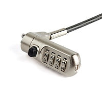 Laptop Cable Lock Nano Slot Compatible 4 Digit Combination Security Cable Lock 6.5ft Serialized Anti-Theft Vinyl