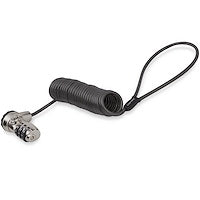 Self-Coiling Laptop Cable Lock Portable 3-Digit Combination Security Cable Lock for K-Slot 6ft Steel Cable Lock