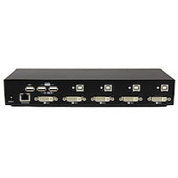 4 Port USB DVI KVM Switch with DDM Fast Switching Technology and Cables