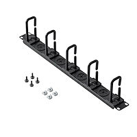 1U 19" Cable Management Organizer D Ring Hook Network/Server Rack Cord Manager